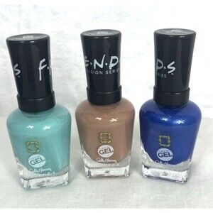 Lot of 3 Sally Hansen Friends Miracle Gel Step 1 Nail Polish 880 886 886 NEW